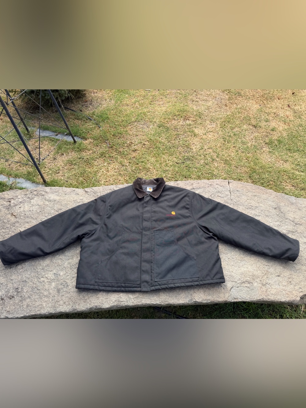 Vintage Carhartt Black Duck Blanket Lined J01 Detroit Work Jacket 2XL US - Picture 2 of 11